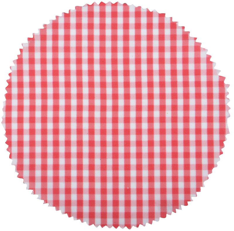 Esschert Design 6 Piece Checkered Jar Cover, 6.3", Red/White - PawsPlanet Australia