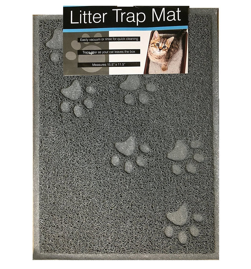 [Australia] - Quality Gray Cat Litter Trap Mat, Non-Slip Backing, Dirt Catcher, Soft on Paws, Easy to Clean 