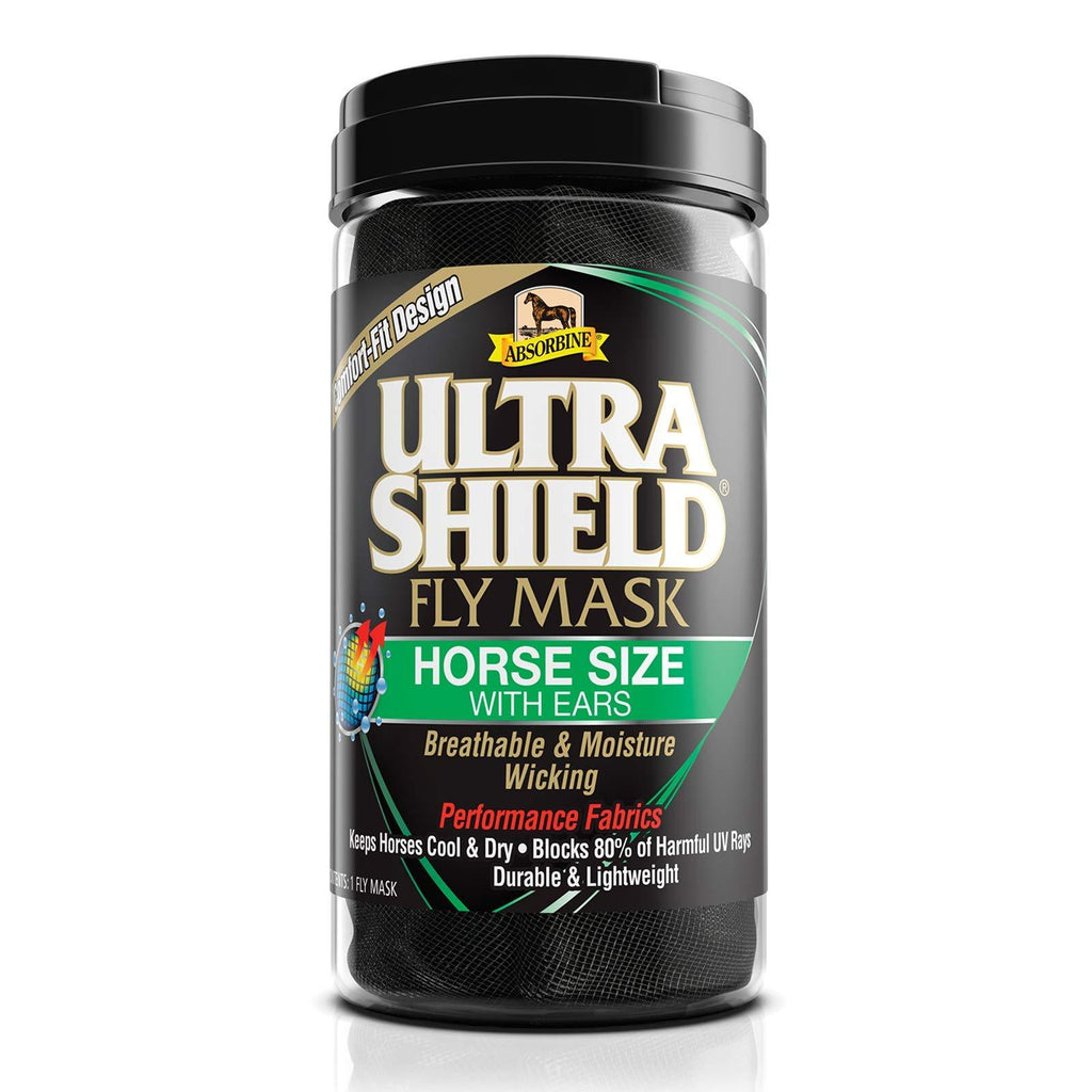 Absorbine Ultrashield Fly Mask Horse Size with Ear Coverage - PawsPlanet Australia