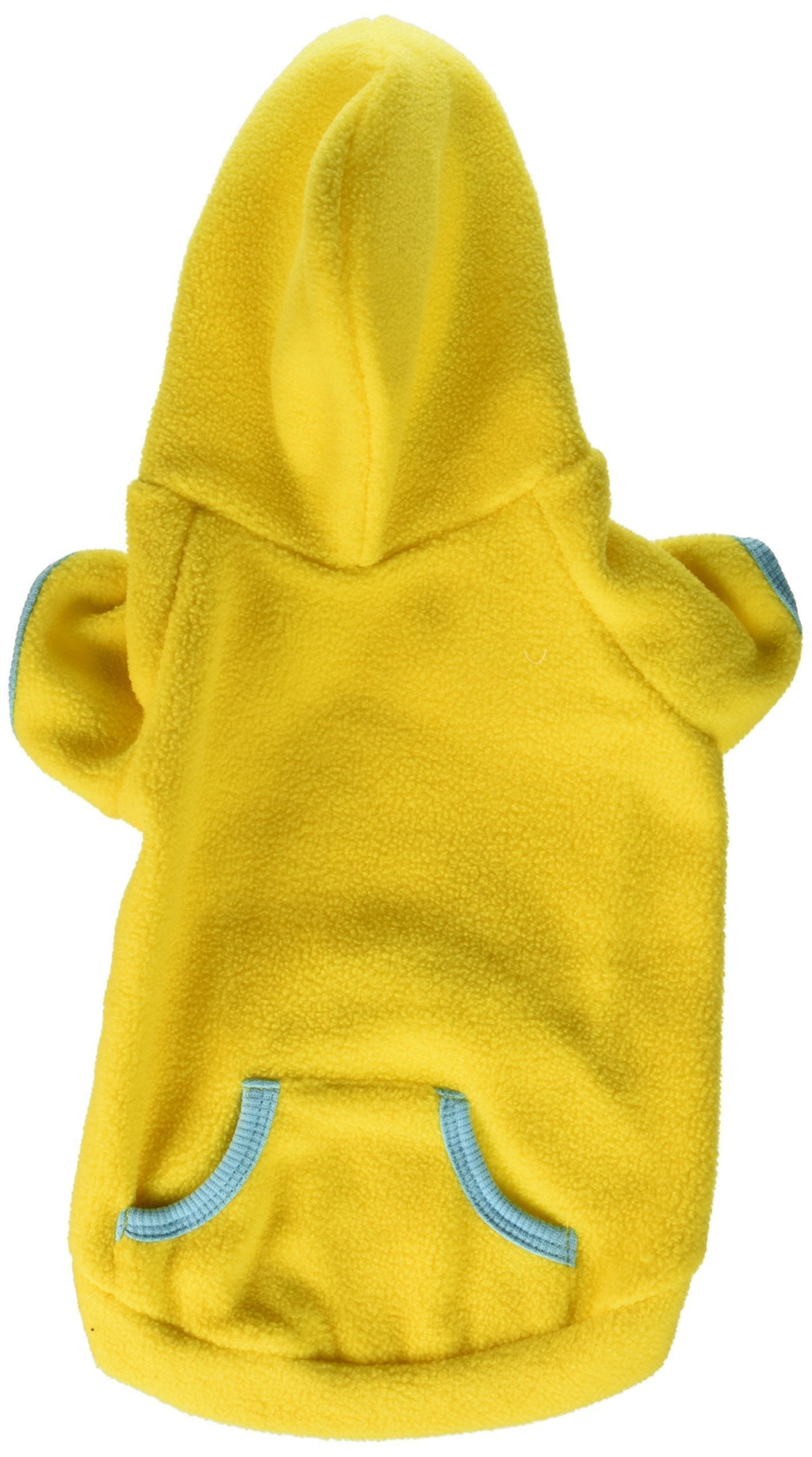 [Australia] - SMALLLEE_Lucky_Store Pet Clothes for Small Dog Cat Blank Fleece Coat Hoodie Jumper Sport Style Yellow M 