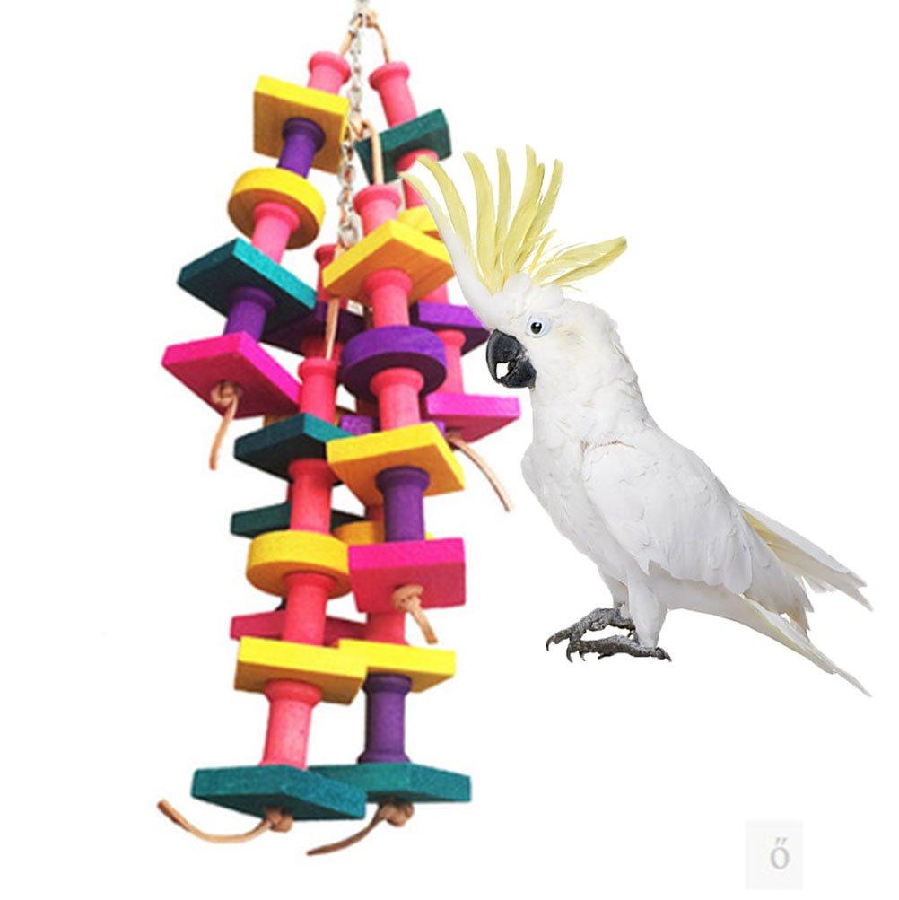[Australia] - Keersi Natural Wood Bird Chew Toy for Medium Large Parrot Conure Macaw African Grey Amazon Cockatoo Amazon Budgies Parakeet Cockatiel Lovebird Finch Cage 