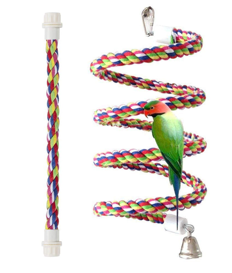 Pets vv Rope Bungee Bird Toy, Bird Perch 43 Inch long - PawsPlanet Australia