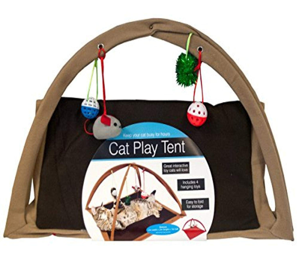 [Australia] - bulk buys Fleece Cat Play Tent with Dangle Toys - Pack of 1 