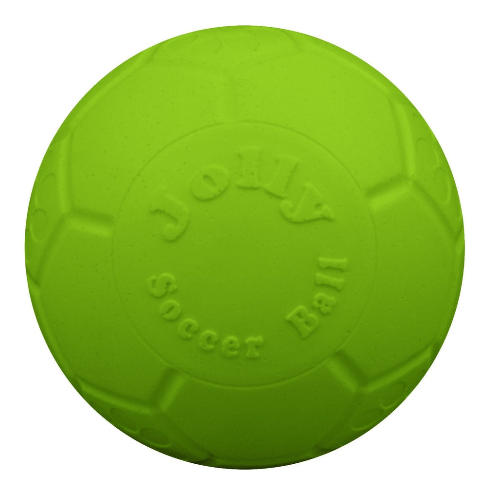 Jolly Pets Soccer Ball Floating-Bouncing Dog Toy Small/Medium: 6 Inch Diameter Apple Green - PawsPlanet Australia