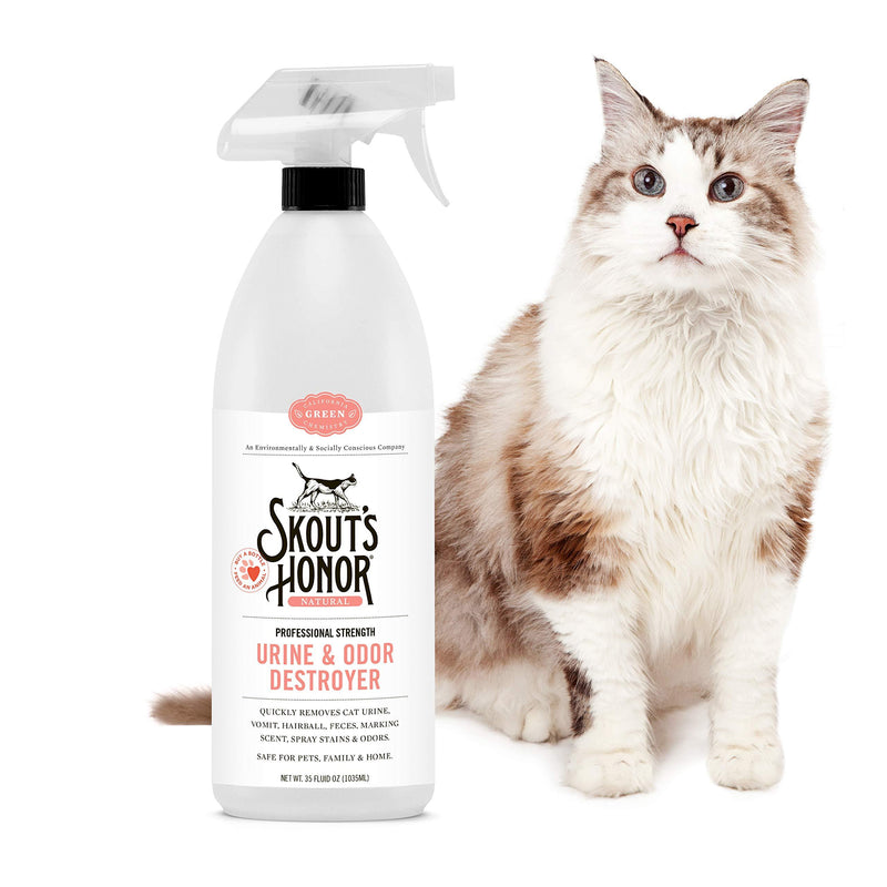 [Australia] - Skout’s Honor: Urine and Odor Destroyer - Remove Stains & Odors, Quickly Eliminate Cat Urine, Vomit & Hairballs, Marking scent - All Natural Professional Strength 