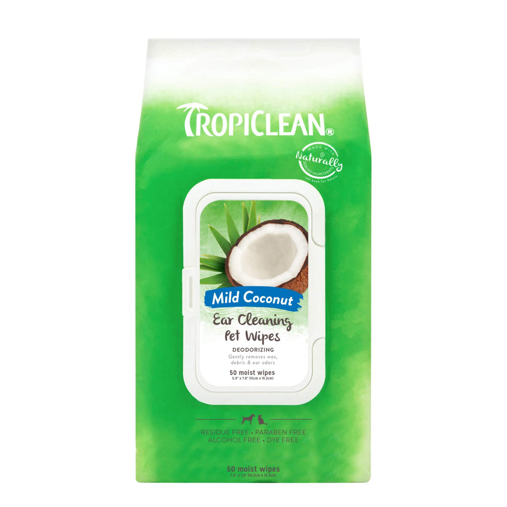 TropiClean Ear Cleaning Wipes for Pets, 50ct - PawsPlanet Australia