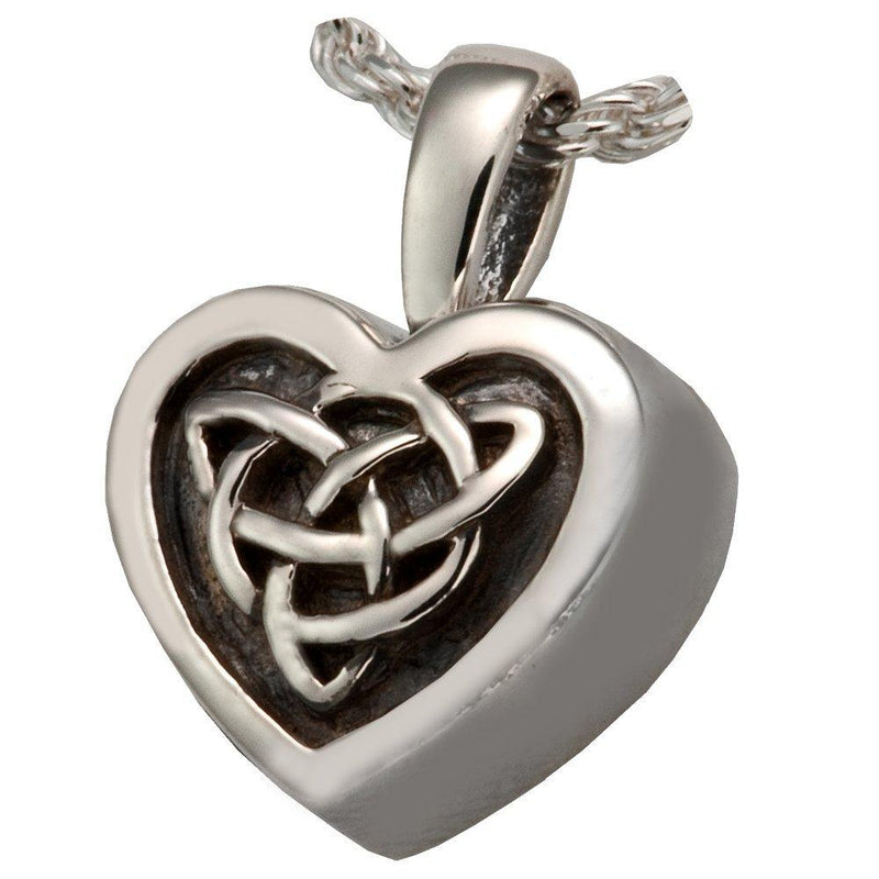 Memorial Gallery MG-3212s Antique Celtic Heart Sterling Silver Cremation Pet Jewelry - PawsPlanet Australia