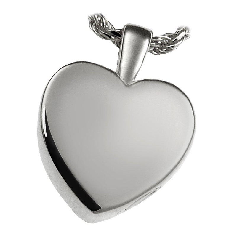Memorial Gallery MG-3146gp Classic Heart 14K Gold/Sterling Silver Plating Cremation Pet Jewelry Sterling Silver - PawsPlanet Australia
