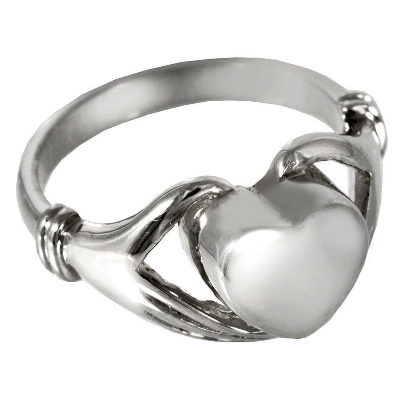 Memorial Gallery 2002gp-10 Heart Ring 14K Gold/Sterling Silver Plating Cremation Pet Jewelry Sterling Silver 7 - PawsPlanet Australia