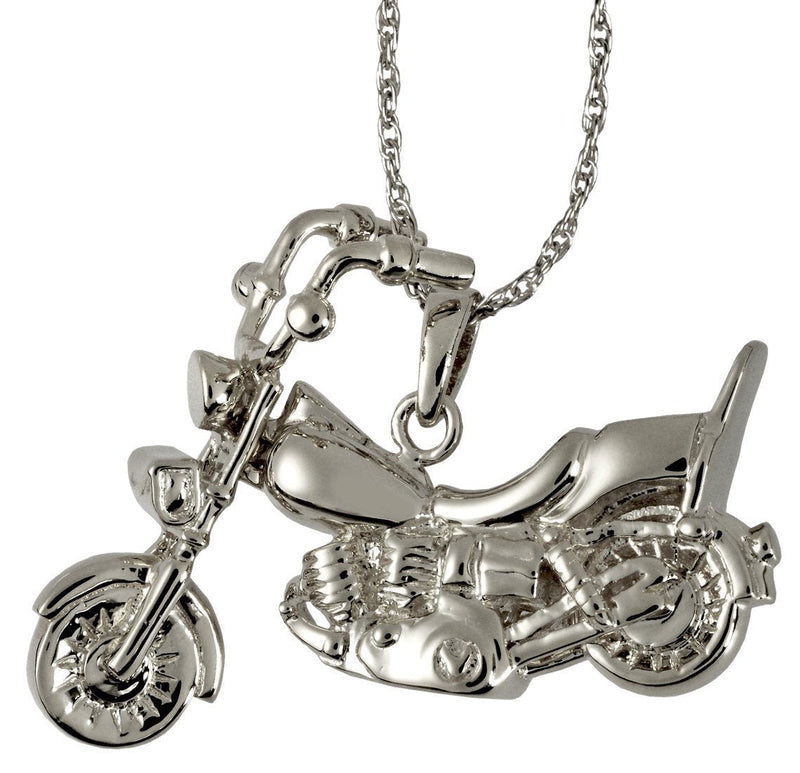 [Australia] - Memorial Gallery 3304gp Motorcycle 14K Gold/Sterling Silver Plating Cremation Pet Jewelry Sterling Silver 