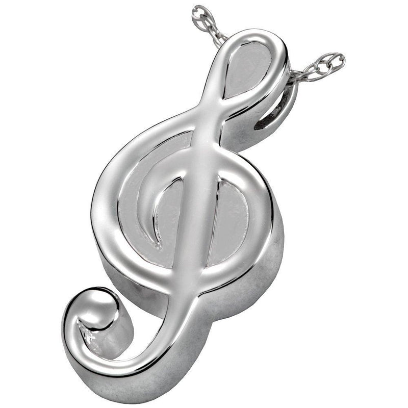 Memorial Gallery MG-3117gp Treble Clef 14K Gold/Sterling Silver Plating Cremation Pet Jewelry Sterling Silver - PawsPlanet Australia