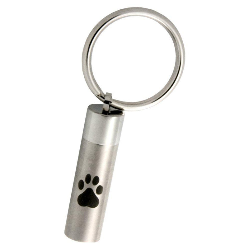 [Australia] - Memorial Gallery MG-3241 Aztec Cylinder Cremation Keychain Pawprint 