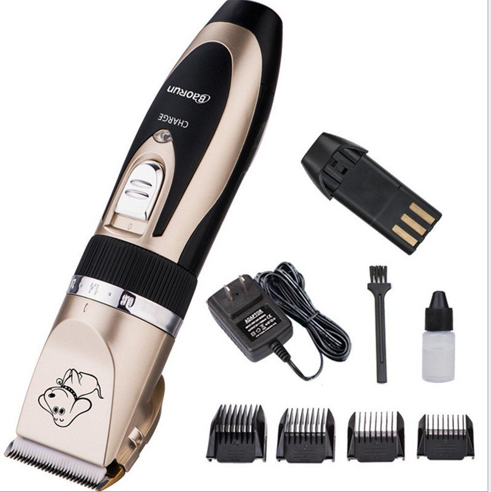 [Australia] - yuxufeng BaoRun Pet Dog Grooming Clippers Professional Rechargeable Cordless Hair Clippers with Comb Low Noise for Small Medium Large Dogs Cats Black-1 