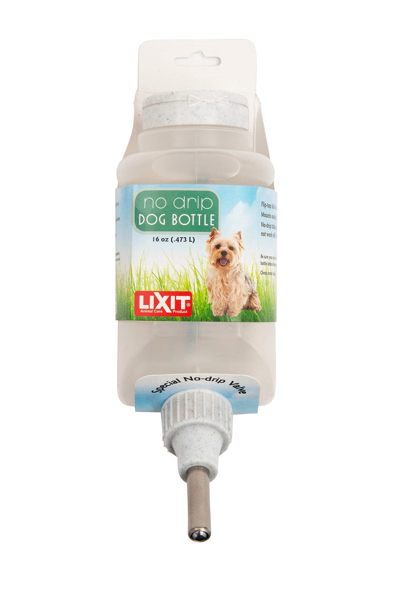 Lixit Top Fill NO-Drip Water Bottles for Dogs. 16oz White - PawsPlanet Australia