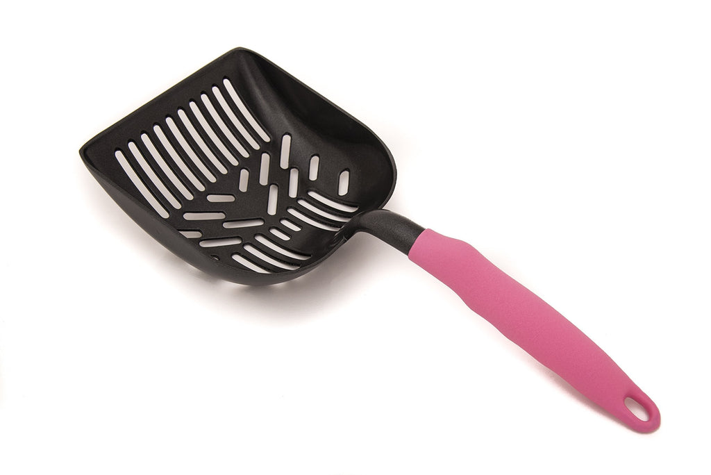 [Australia] - PETSCATCH Cat Litter Scoop – Perfect Designed Sifter Spacing for Efficient and Most Effective Kitty Litter Box Cleaning – Deep Shovel Sifter – Teflon Coated Easy to Clean – Solid Core Aluminum Handle Pink 