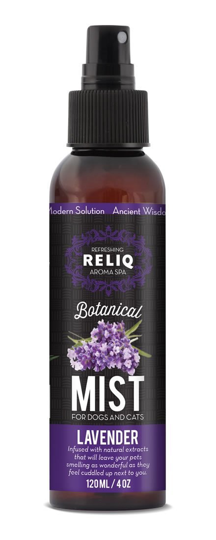 RELIQ Aroma SPA Lavender Botanical Mist cologne for Dogs and Cats. Spray on the coat after bath to give your dog a clean & fresh smell. Infused with natural extracts, calming and comforting dog & cat. - PawsPlanet Australia