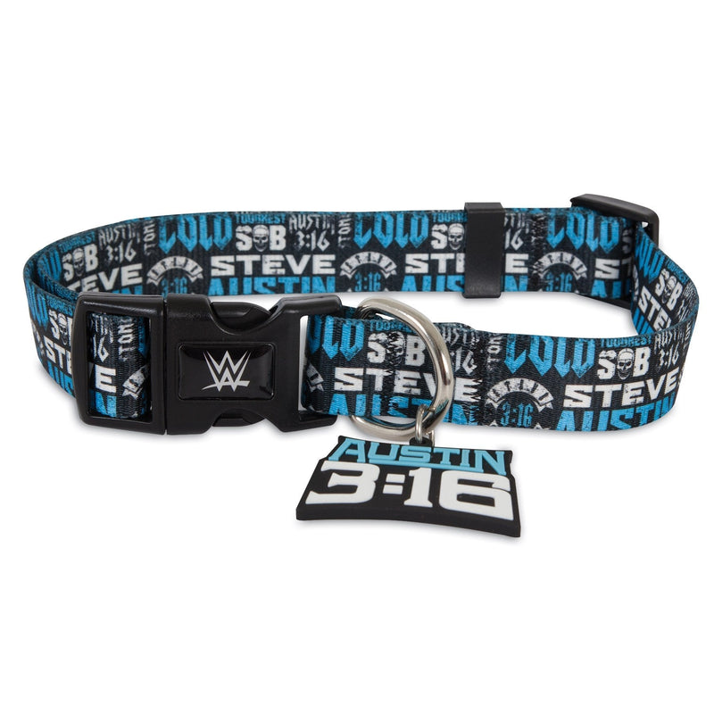 [Australia] - WWE Stone Cold Adjustable Dog Collar 5/8" X 8-14" 