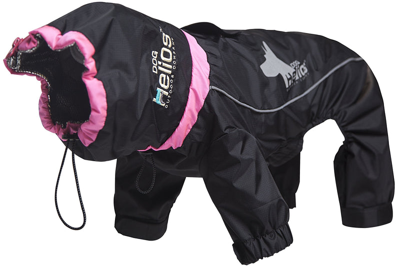 [Australia] - DOGHELIOS 'Weather-King' Windproof Waterproof and Insulated Adjustable Full Bodied Pet Dog Jacket Coat w/ Heat Retention Technology, Medium, Black 