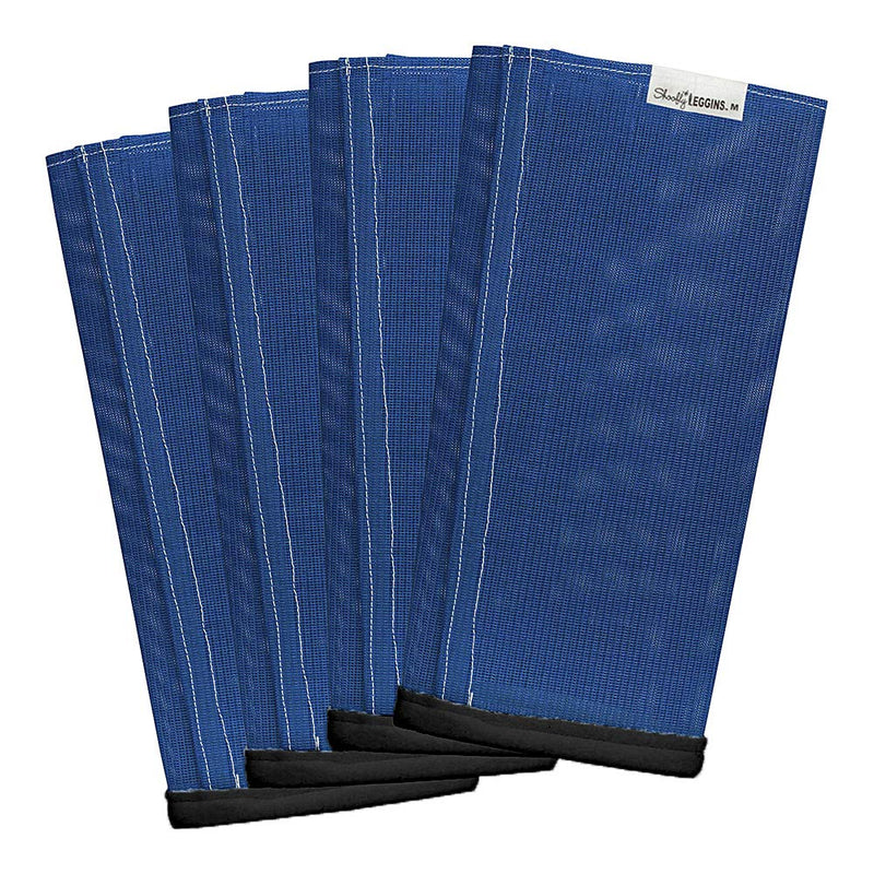 SHOOFLY Horse Leggins, Patented Loose Fitting Fly Boots, Prevent Fly Bites, Reduce Stomping, Stress & Fatigue, Breathable Plastic Mesh (Set of 4) Medium (14.5" L x 14.5" Bottom W x 18.5" Top W) Blue - PawsPlanet Australia