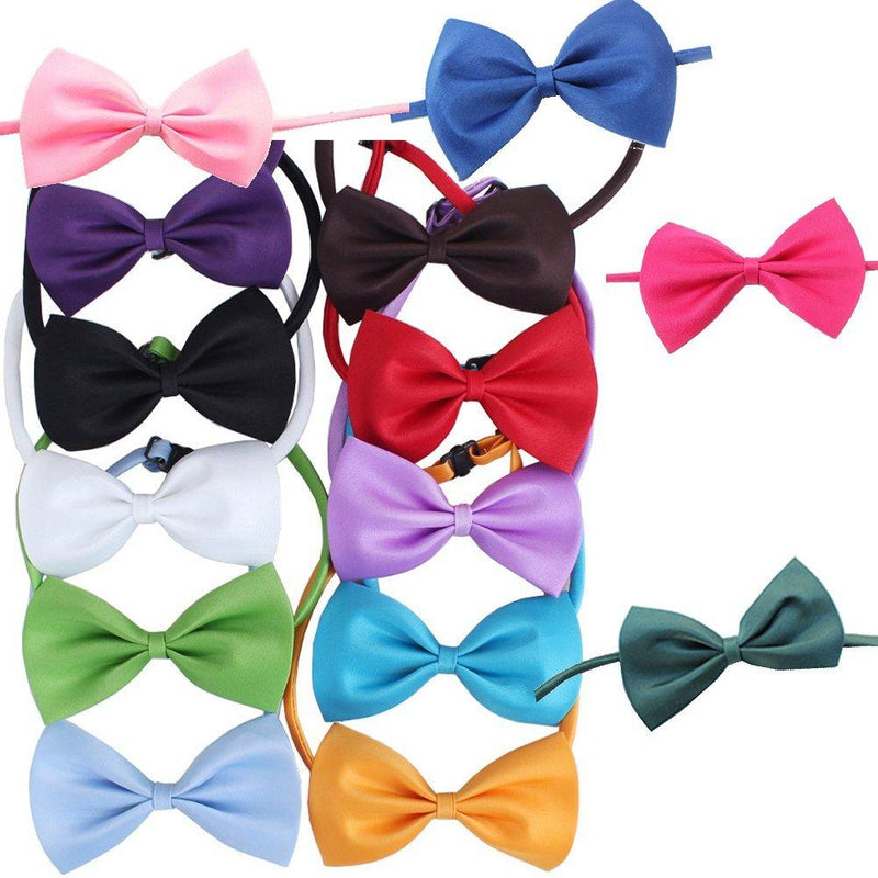 [Australia] - Rimobul 8-17" Adjustable Little Pet Bow Tie Wedding Collar - Pack of 15 