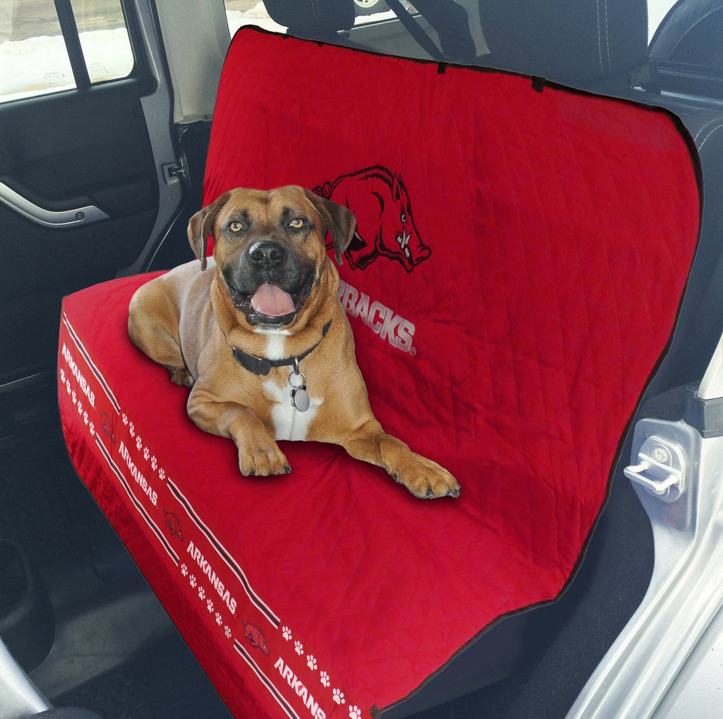 [Australia] - Pets First NCAA Collegiate PET Car Seat Cover - Available in 12 Teams Arkansas Razorbacks 