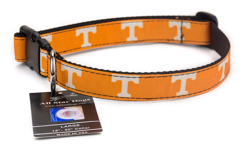 [Australia] - All Star Dogs Tennessee Volunteers Ribbon Dog Collar Large, 1 Inch Wide 