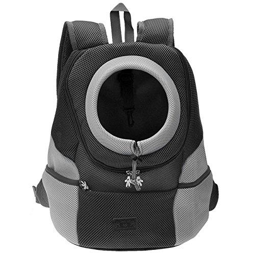 [Australia] - CozyCabin Latest Style Comfortable Dog Cat Pet Carrier Backpack Travel Carrier Bag Front for Small Dogs Carrier Bike Hiking Outdoor M (0-6.6 lbs) Black 