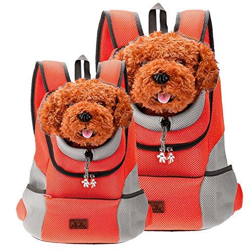 CozyCabin Latest Style Comfortable Dog Cat Pet Carrier Backpack Travel Carrier Bag Front for Small Dogs Carrier Bike Hiking Outdoor Medium Orange - PawsPlanet Australia