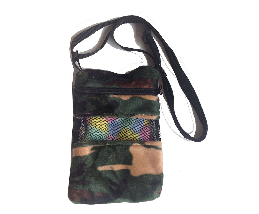 [Australia] - Power of Dream Shoulder Bag with Zipper Camouflag Printed Travel Comfort Carrier for Small Pet Sugar Glider Hamster Bird 