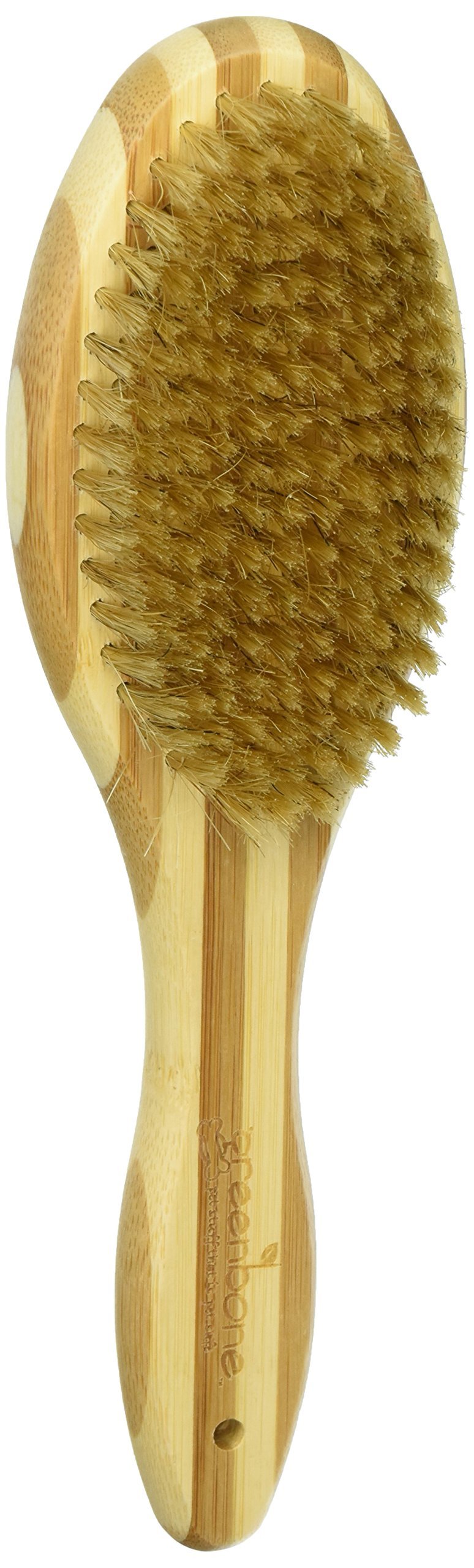 Greenbone All Natural Bamboo Pet Grooming Brushes - Made from Sustainable Materials Bristle Brush - PawsPlanet Australia