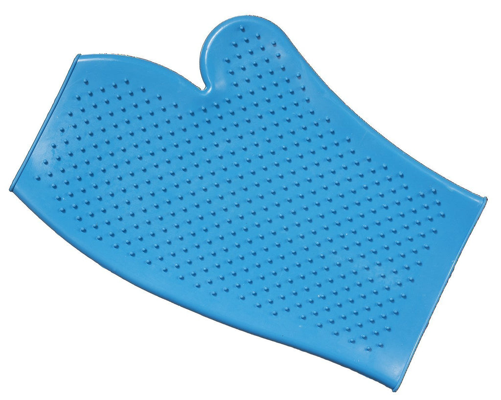 Tough 1 Rubber Grooming Glove, Turquoise - PawsPlanet Australia