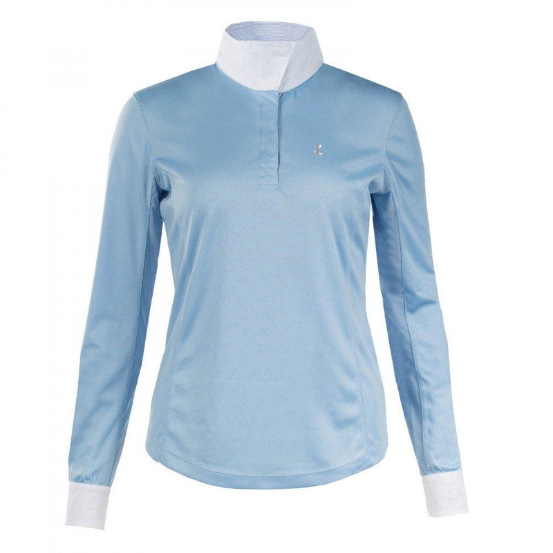 [Australia] - HORZE Blaire Ladies UV Ice Fit Long Sleeve Show Shirt 14 Blue 
