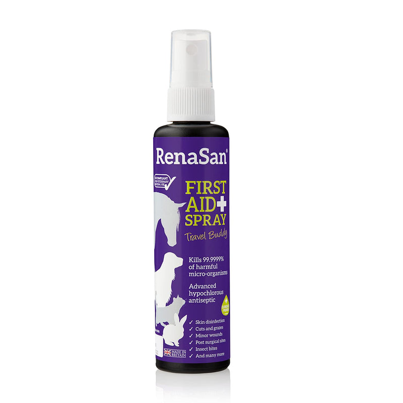 RenaSan First Aid Spray (100 ml, Travel-Size Bottle) – Alcohol-Free Antiseptic Wound and Skin Care for Animals, Dogs, Cats, Equine, Avian, Reptile 100ml - PawsPlanet Australia