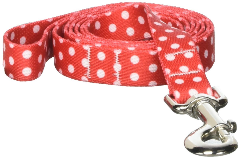 [Australia] - Yellow Dog Design Standard Lead, Black Polka Dot, 3/8" x 60" (5 ft.) Small/Medium - 3/4 Inch Wide and 5 feet (60 inches) long Red 