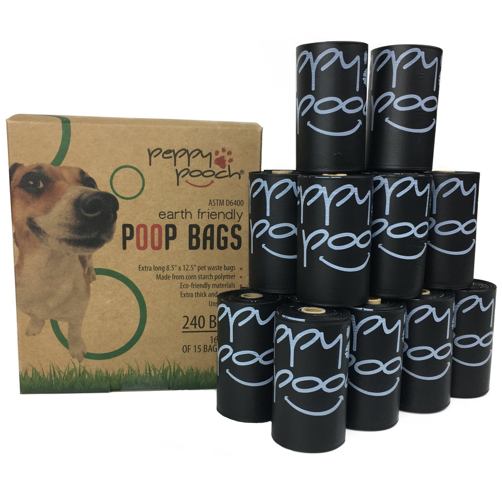[Australia] - Peppy Pooch Pet Waste Bags - Earth Friendly - Large Poop Bags, 240 Bags (16 Rolls) Unscented 