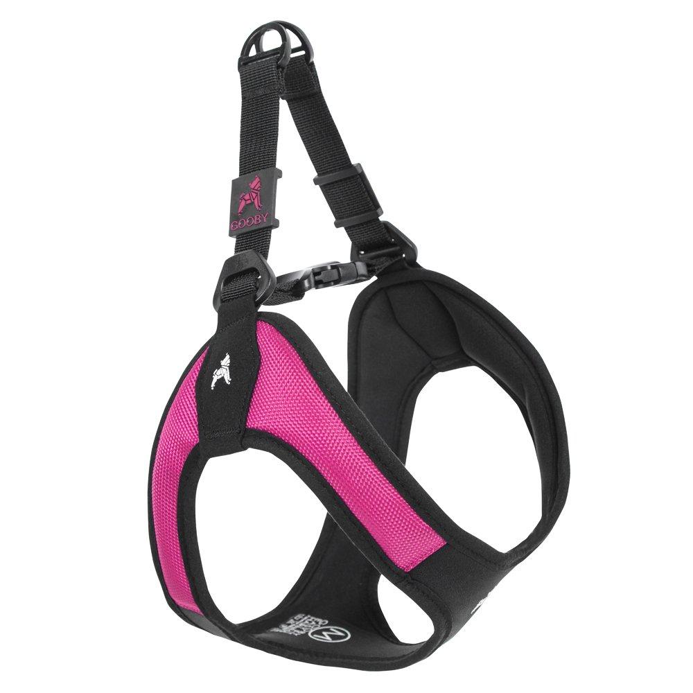 [Australia] - Gooby - Escape Free Easy Fit Harness, Small Dog Step-in Harness for Dogs That Like to Escape Their Harness Small chest (17-19") Hot Pink 