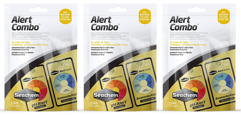 Seachem PH/Ammonia Alerts Combo Pack, 2 Monitors per Pack (3 Packs) - PawsPlanet Australia