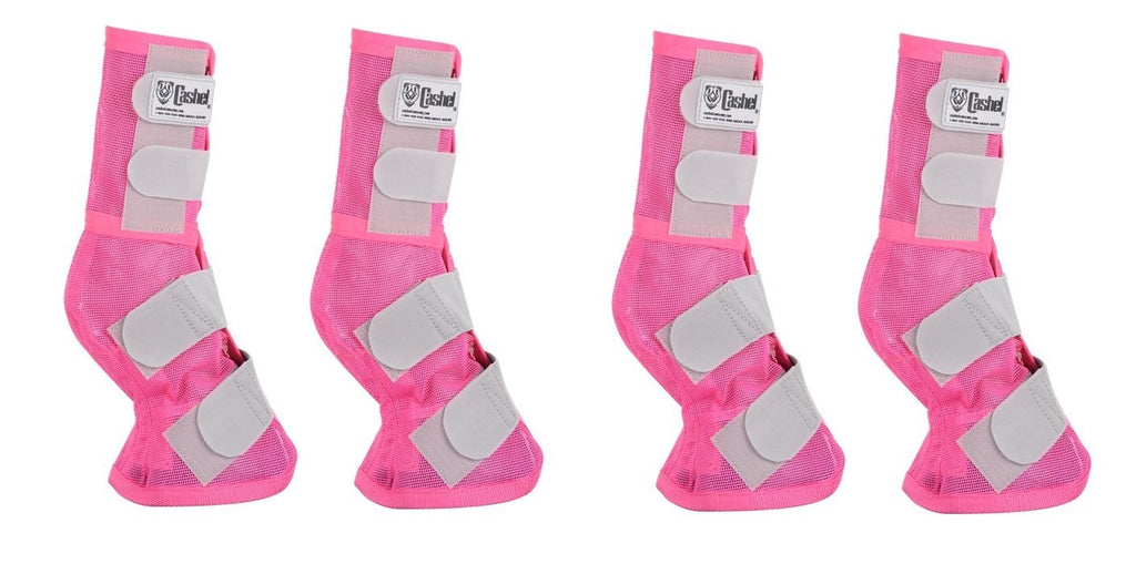 Cashel Crusader Horse Protection Fly Leg Guards, Designer Style, Set of Four, Pink, Horse - PawsPlanet Australia