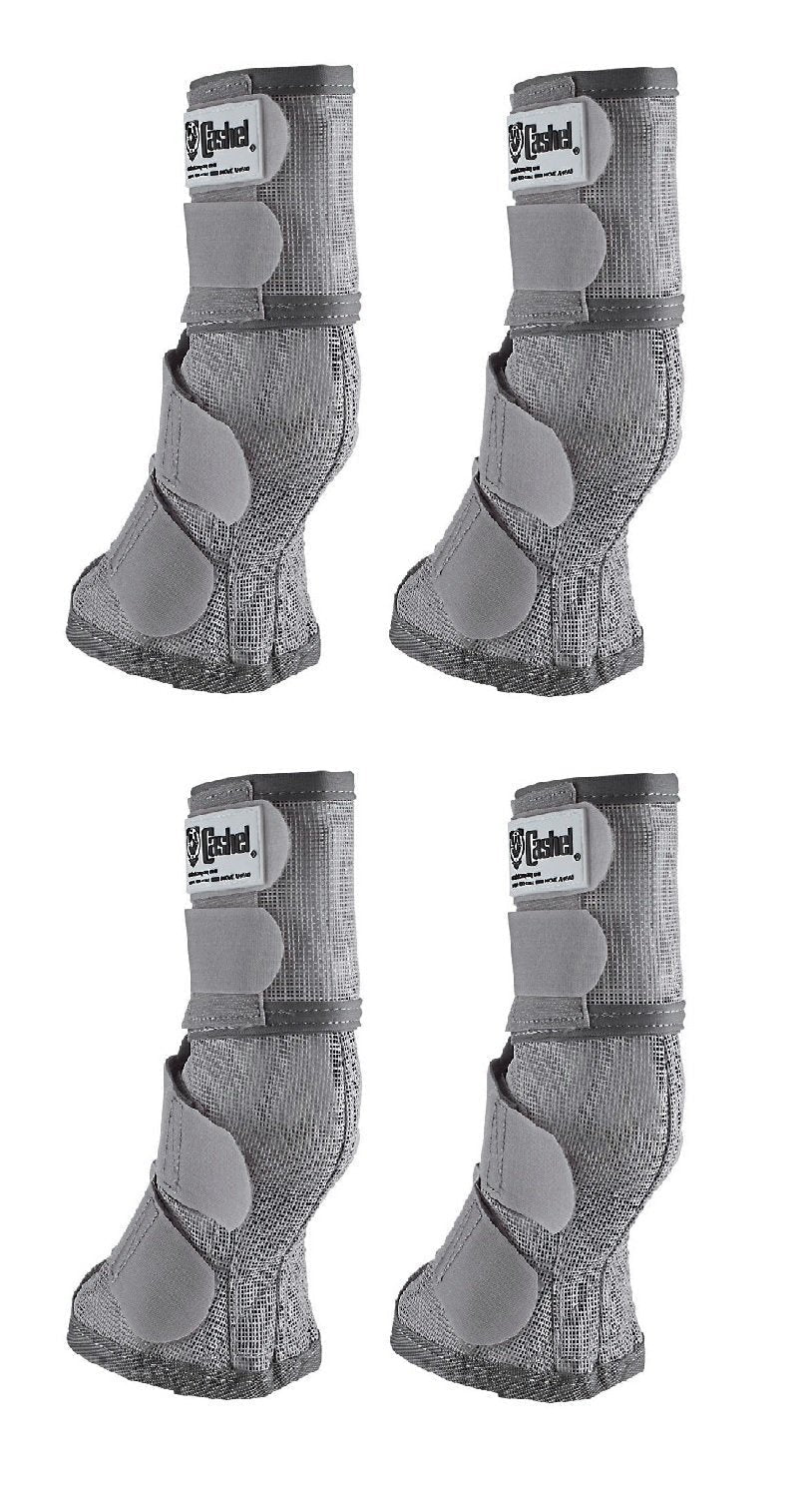 Cashel Crusader Horse Fly Protection Leg Guards (Grey) (Set of 4) Size is Warmblood - PawsPlanet Australia