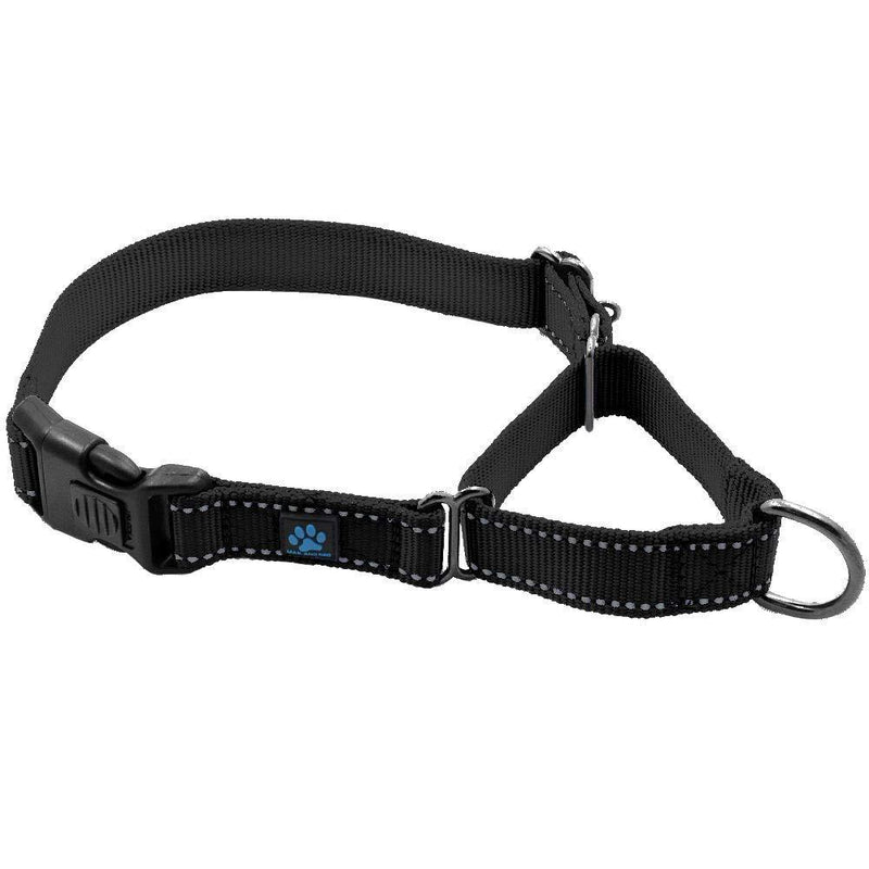 Max and Neo Nylon Martingale Collar - We Donate a Collar to a Dog Rescue for Every Collar Sold Small BLACK - PawsPlanet Australia