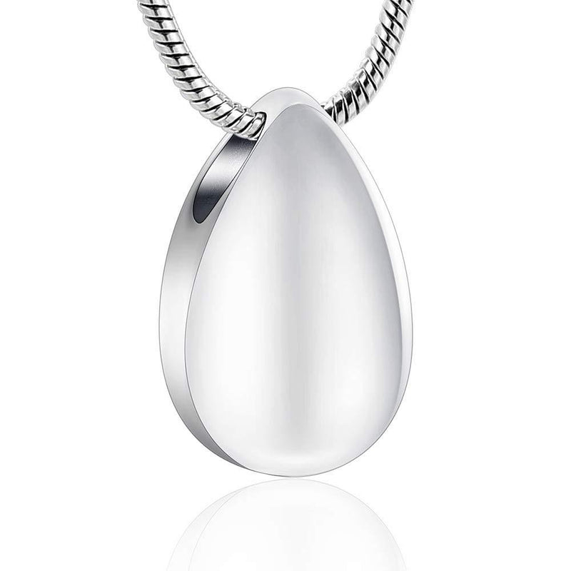 [Australia] - memorial jewelry Teardrop Stainless Steel Cremation Urn Necklace Pendant with Fill Kit Ashes Jewelry 