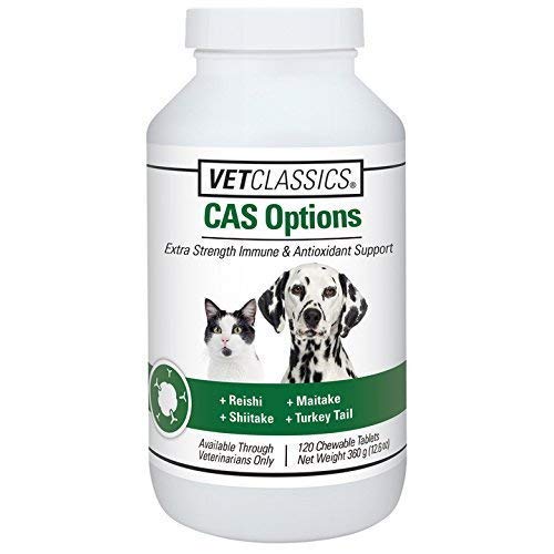 Vet Classics CAS Options Extra Strength Immune Support for Dogs, Cats – Pet Health Supplement, Dog Antioxidant Care – Extra-Strength Dog Supplement Formula – 120 Ct. 120 Chewable Tablets - PawsPlanet Australia