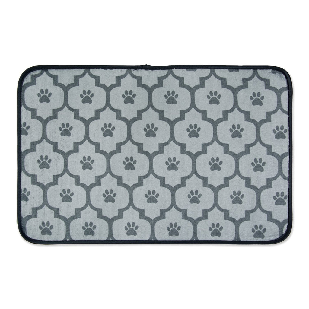 [Australia] - Bone Dry Machine Washable, Ultra Absorbent Pet Mat Lattice Gray Small 