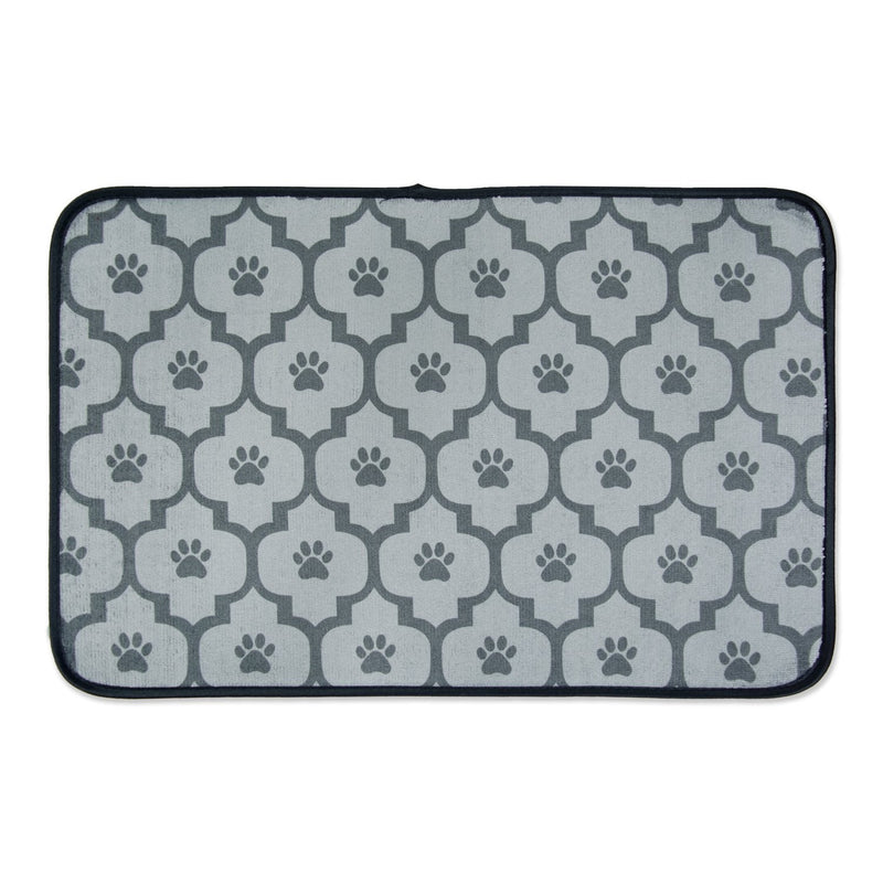 [Australia] - Bone Dry Machine Washable, Ultra Absorbent Pet Mat Lattice Gray Small 