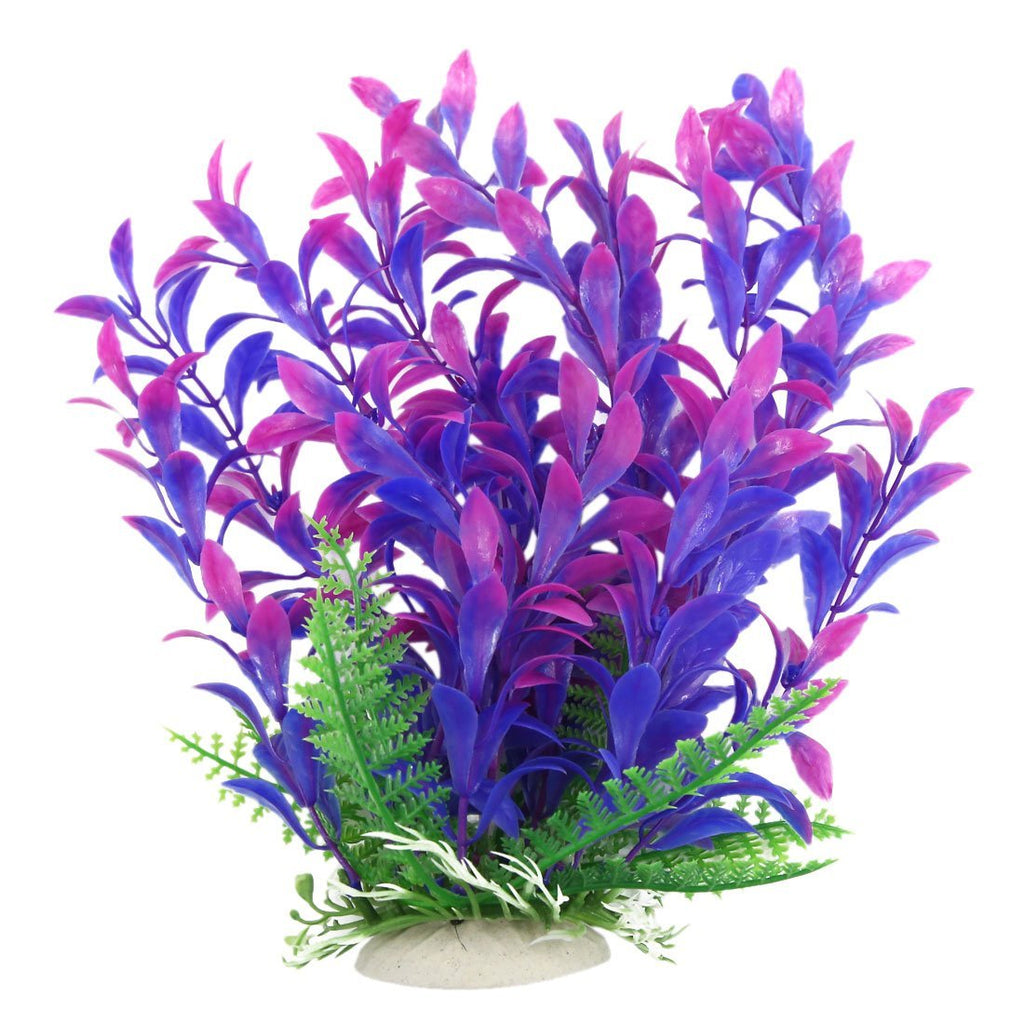 [Australia] - uxcell Landscape Fish Tank Decoration Plastic Plant for Betta 22cm Purple 