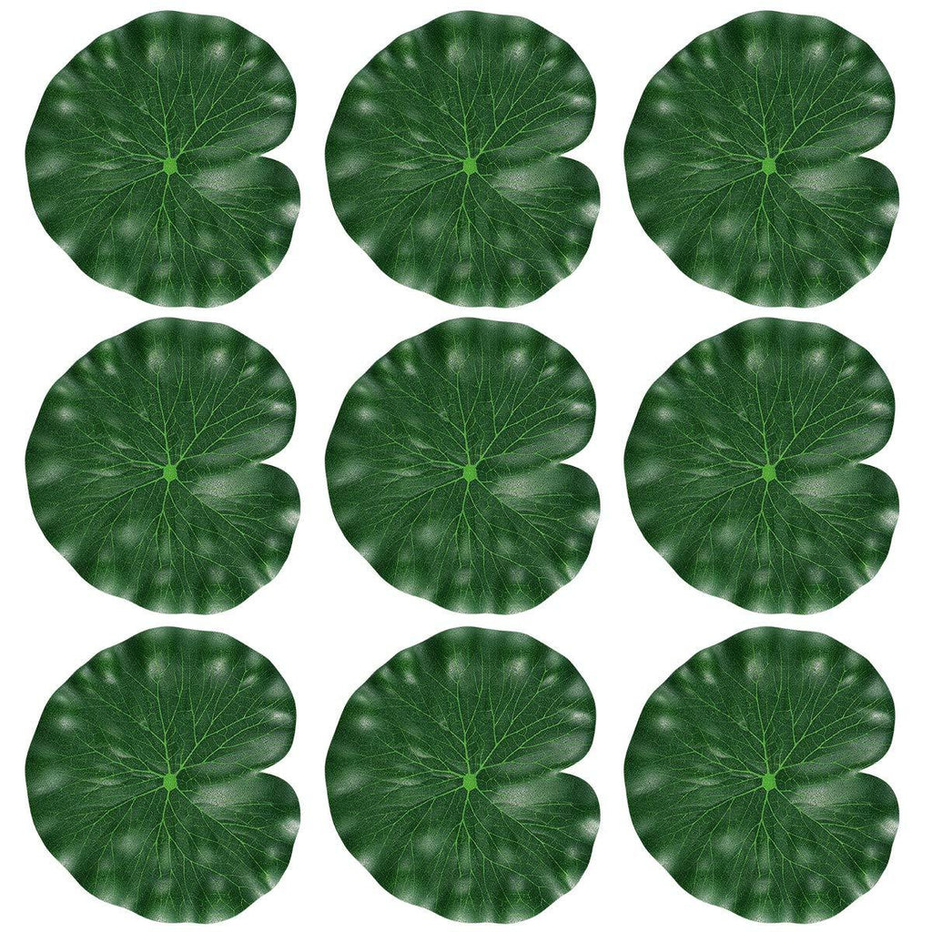 [Australia] - TINKSKY 18CM Floating Pool Decoration Water Decorative Aquarium Fish Pond Scenery Lotus Leaf,Pack of 10 (Green) 