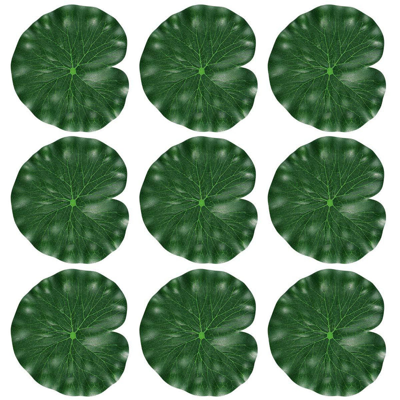 [Australia] - TINKSKY 18CM Floating Pool Decoration Water Decorative Aquarium Fish Pond Scenery Lotus Leaf,Pack of 10 (Green) 