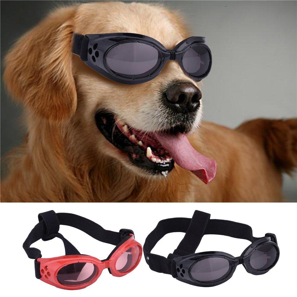 [Australia] - Mcitymall66 Dog Goggles Stylish Doggie Puppy Sunglasses Waterproof&Windproof Protection Doggles Black 