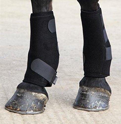 [Australia] - Shires Breathable Brushing Boots Full Black/Royal 