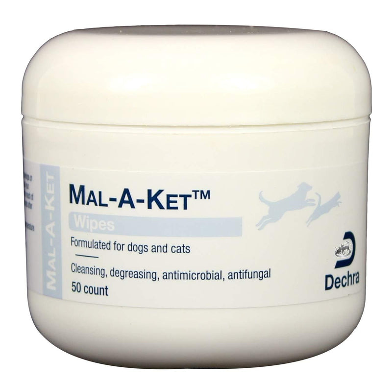 Mal-a-ket Wipes for Support Healthy Skin for Dogs, Cats 50ct by Dechra Basic - PawsPlanet Australia